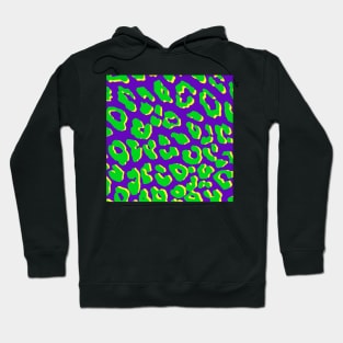 Leopard Print Green Purple Yellow Hoodie